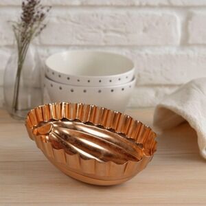 Vintage Copper Aluminum Melon Jello Mold with Hanger Kitchen Wall Decor